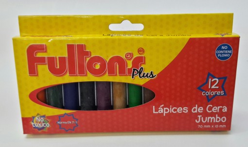 lapiz de cera 12 colores fulltons