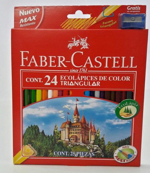 lapiz 24 colores largo faber cast