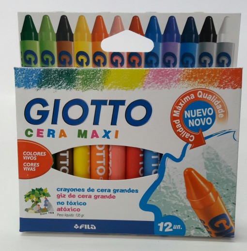 lapiz de cera 12 colores giotto