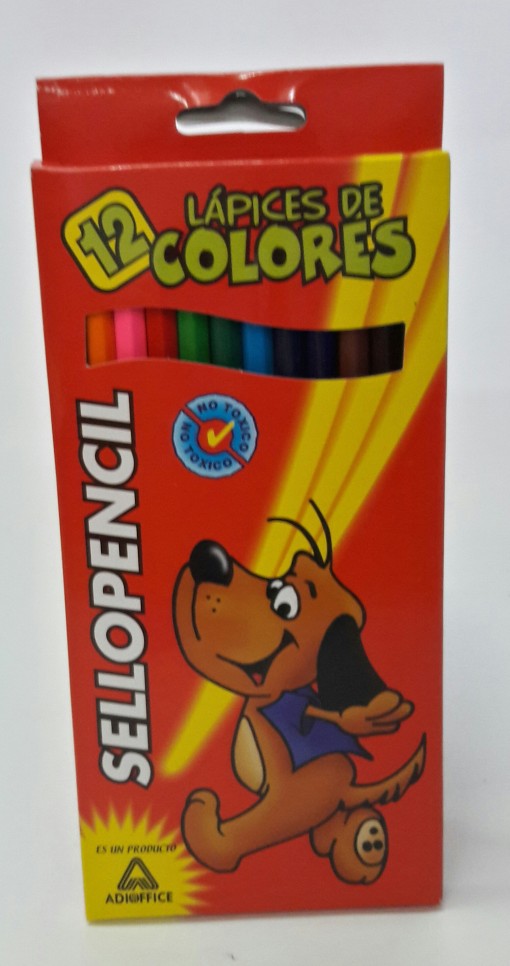 lapiz 12 colores largo sellopencil