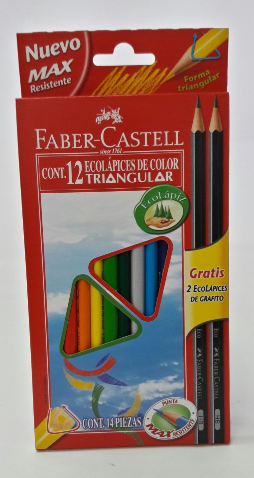 lapiz 12 colores largo faber castell