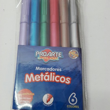 marcador metalico set 6 unid proart