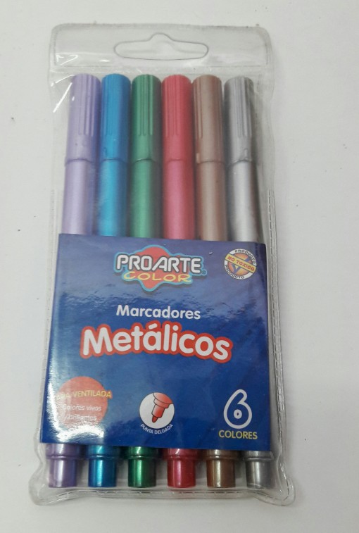 marcador metalico set 6 unid proart