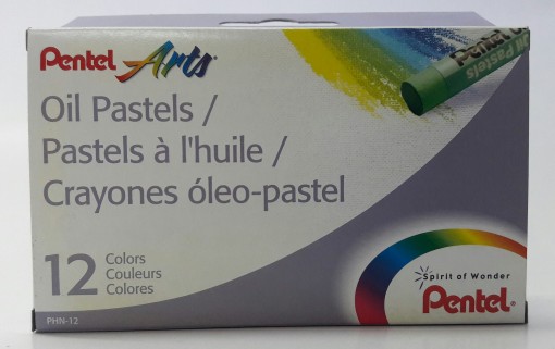 lapiz pastel graso 12 colores pentel