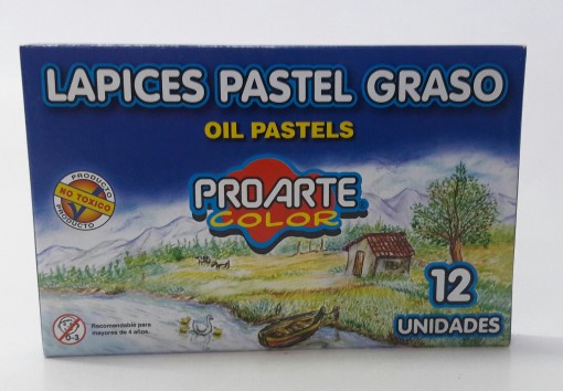 lapiz pastel graso 12 colores proar