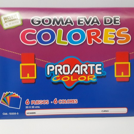 est goma eva 6 pliegos proarte