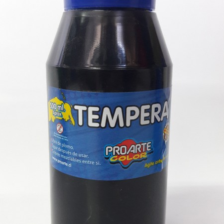 tempera 500 ml negro proarte