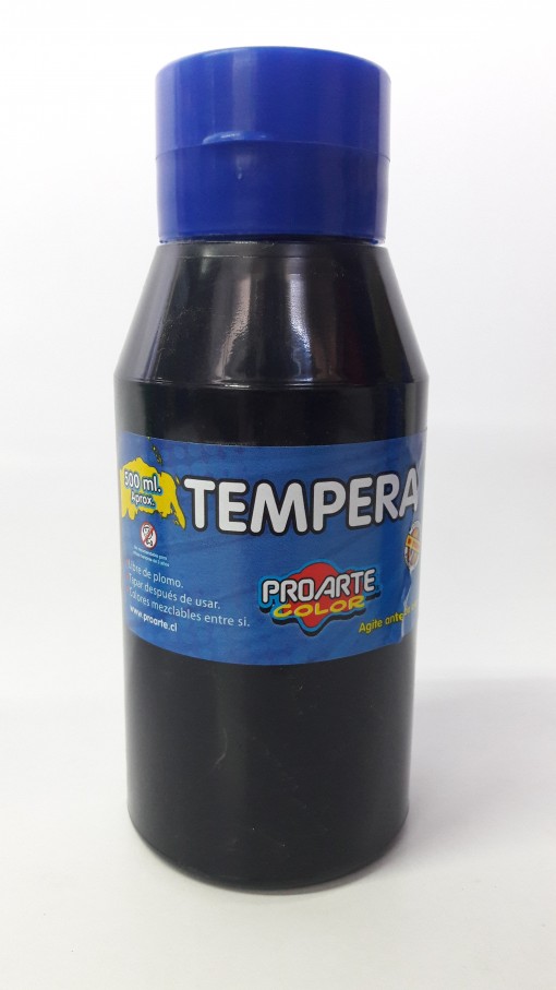 tempera 500 ml negro proarte