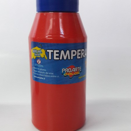 tempera 500 ml roja proarte