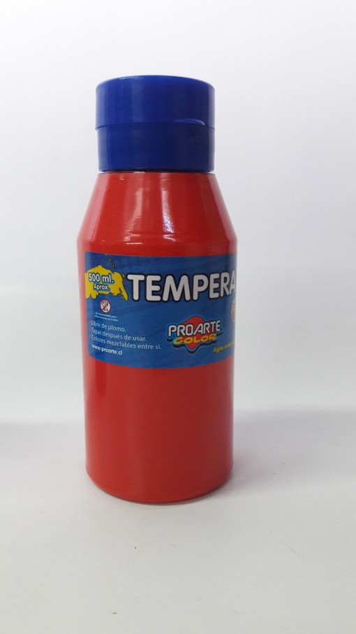 tempera 500 ml roja proarte