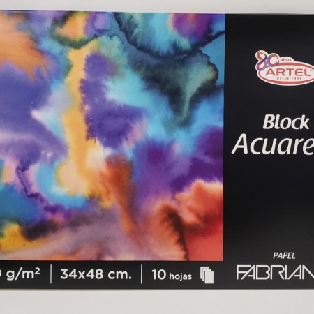 block acuarela 34x48 cm artel